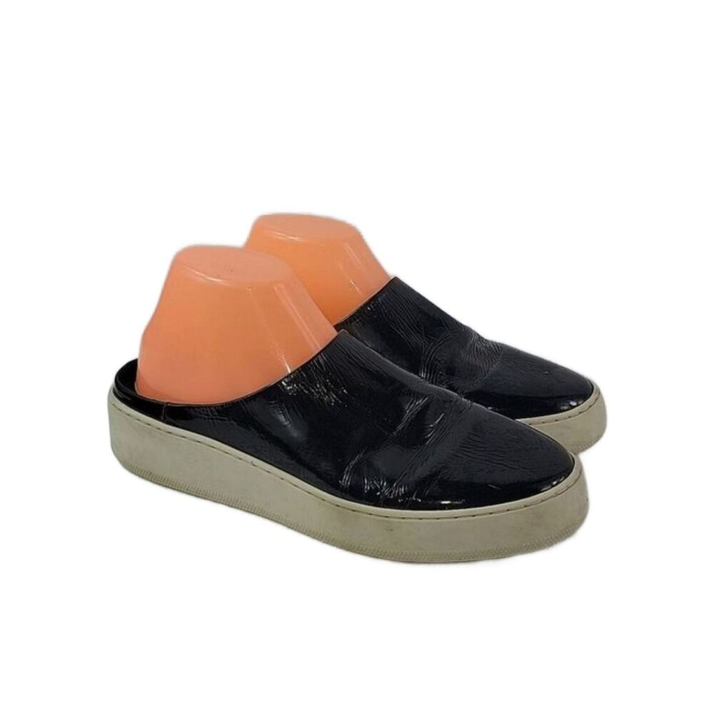 Free People Whynwood Black Patent Leather Slip On Women's Mule